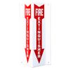 (10 Pack) 4" x 12" Plastic 3D Angle Fire Extinguisher Projection Arrow Sign