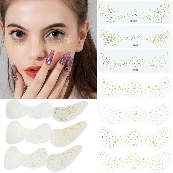 XMASIR 10 PCS Glitter Freckles Tattoo,Makeup Patches Glitter Freckles,Glow Up Makeup Patch, Sparkle Freckles Patches, Cosmetic Glitter Stickers for Women Girls Party