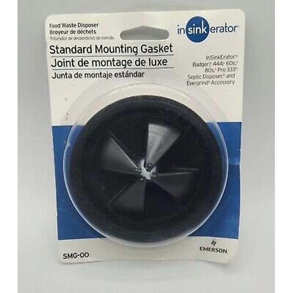 Insinkerator Standard Mounting Gasket for Garbage Disposals Black SMG-00! Sealed