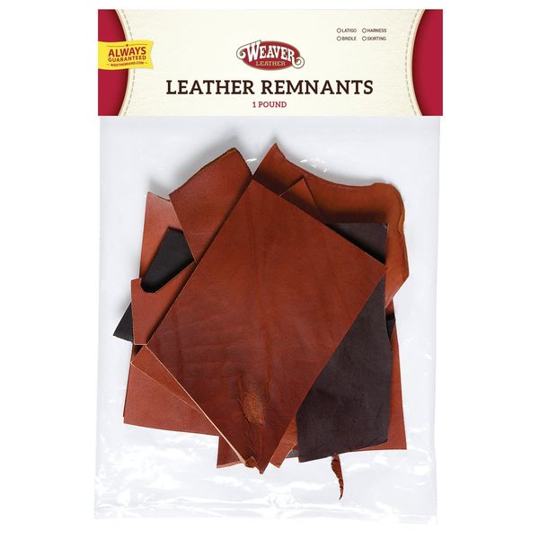 Weaver Leather Leather Remnant Bag Black/Chestnut ,1 lb.