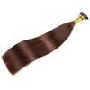 ALISY Human Hair I TIP Tip Extensions, Remy Extensions, Color Wig, 50 Pieces, 4#