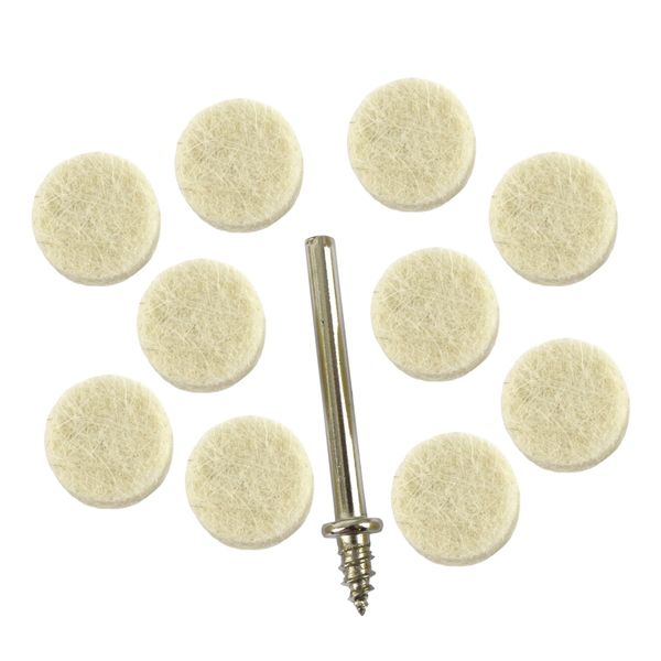 Felt Buffing Wheel Polishing/Cleaning 10pc Set Rotary SIL303