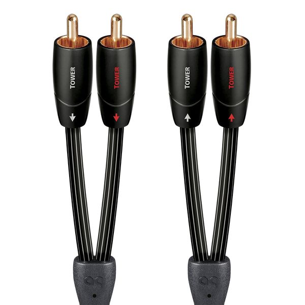 AudioQuest 5m Tower RCA Audio Cable - 2 x RCA, Copper, Black