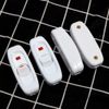 POFET 4PCS Inline Light Switch 250V 10A Inline Cord Switch Rocker Feed Through Switch with Red LED Indicator Light (White)