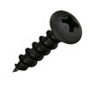 200 Pack #6 x 3/4" Coarse Deep Thread Pan Head Screws Black Phosphate - Wood MDF