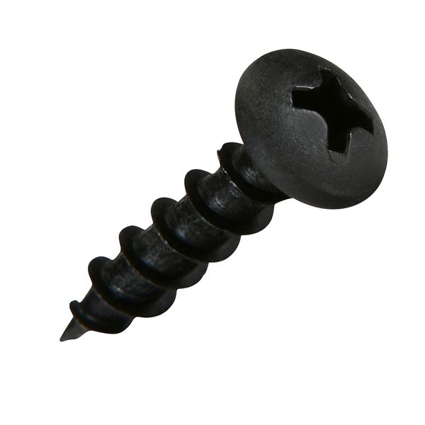 200 Pack #6 x 3/4" Coarse Deep Thread Pan Head Screws Black Phosphate - Wood MDF