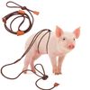Mini Pig Adjustable Harness& Leash-Brown