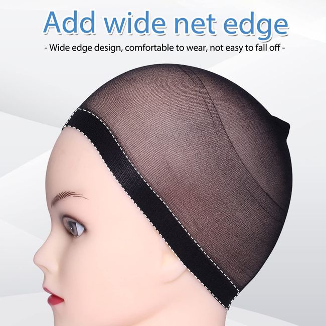 6 pc Wig Net Mesh Wig Cap Black Neutral Hairnet Quality Stretch Nylon USA  SELLER