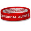 Deluxe Engraveable Silicone Bracelet Broad Band (Medium 19cm, Red)