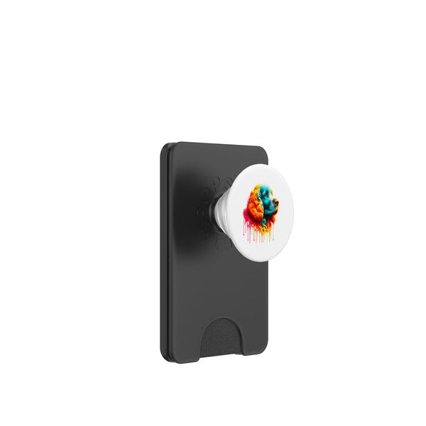 Dripping Paint Art Irish Water Spaniel PopSockets PopWallet for MagSafe