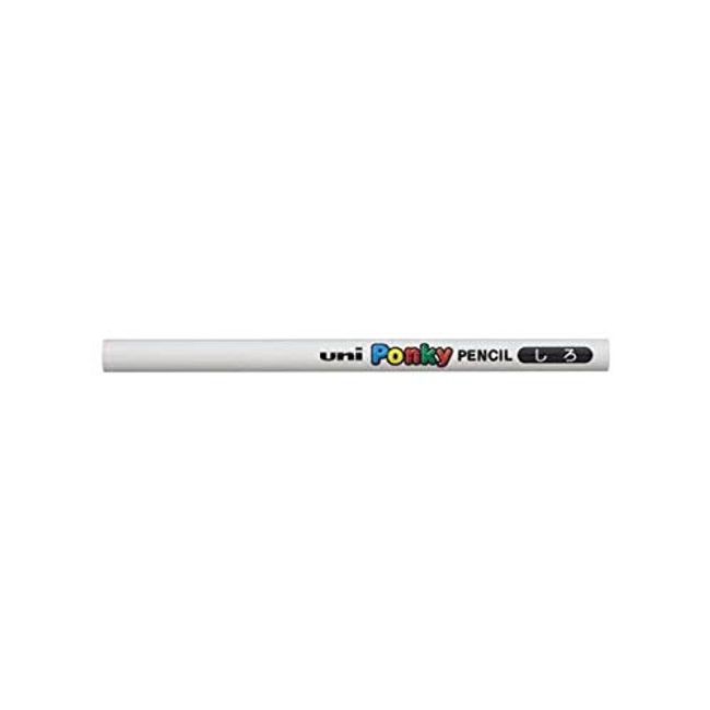 Mitsubishi Pencil, Ponky Pencil, Solid Color, White K800.1 [x 2 Pieces]