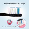 12 Pack Replacement Toothbrush Heads Compatible with fairywill P11 T9 Electric Toothbrush, W Shape Bristle Designed, Soft and Sanitary for Model P11 T9 Toothbrushes (Black)