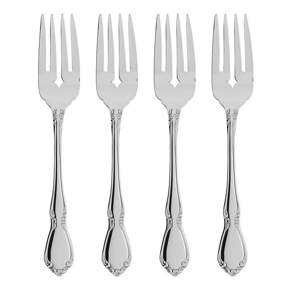 Oneida Chateau Fine Flatware Set, 18/8 Stainless, Set of 4 Salad Forks