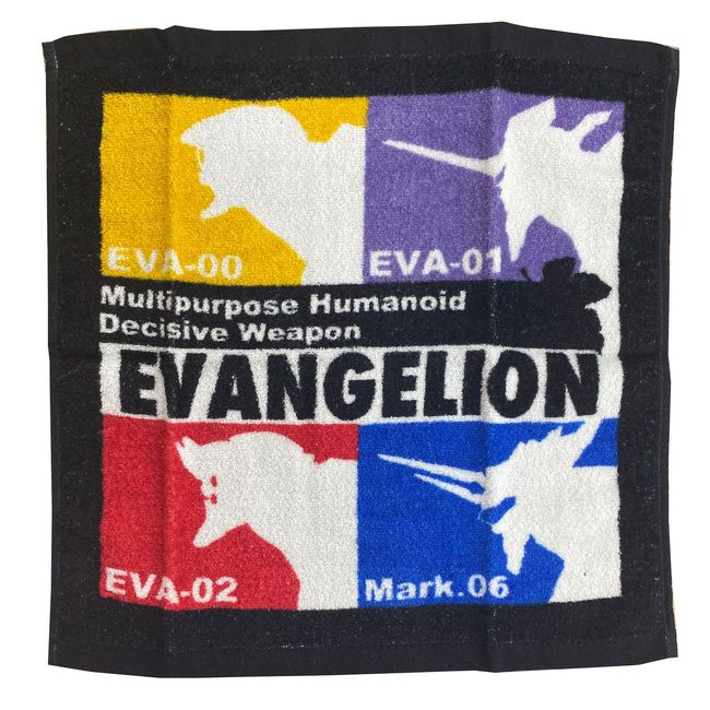 Marushin 4885002600 Evangelion Hand Towels, Set of 2, 13.4 x 13.8 inches (34 x 35 cm), Team 100% Cotton