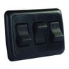 JR Products 12245 Black Triple SPST On-Off Switch with Bezel