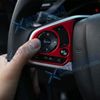 Red ABS Driver Side Control Button Molding Cover Kit For Honda Civic 2016-2021