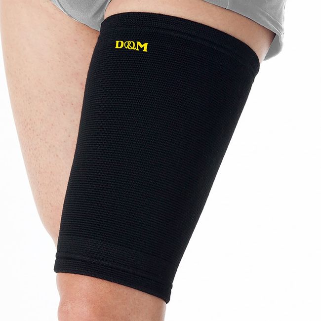 D&M 931 Thigh Supporter, Compression, For Thighs, Fixation, Compression Protection, Prevention, Reduction, Thighs, Left and Right Use, Pack of 1, Black, L Size