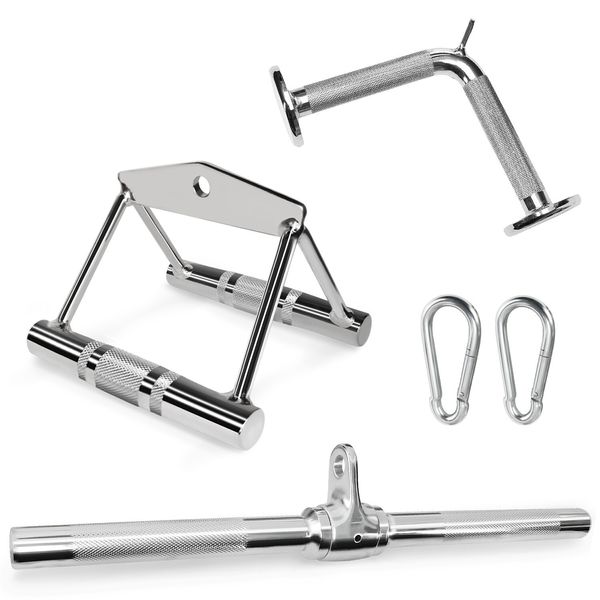 A2ZCare Cable Attachments: Double D Handle, Rotating Straight Bar, V Shaped Bar