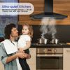 36" Wall Mount Range Hood Kitchen Cook Vent 3-Speed Fan w/LED Mechanical Control
