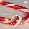 Valiant Fun Candy Cane Christmas Lights ,Red,(8-Pack) - 40cm Tall - 4.2m String - 64 LED