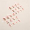 Nail Tips, Nail Stickers, Gel Nail Stickers, 24 Sets, French Nails, 3D Design, Easy to Apply, False Nails, Double-Sided Tape Included (Flower Design)