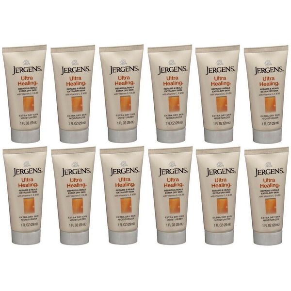 12 Pack- Jergens Ultra Healing Nourishes & Heals Moisturizer, 1 oz