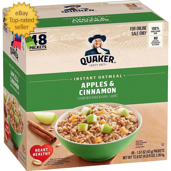 Instant Oatmeal Apples and Cinnamon Individual Packets