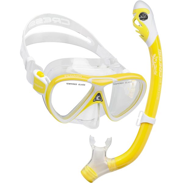 Cressi Ocean Junior Mask & Snorkel Kits, Yellow/White