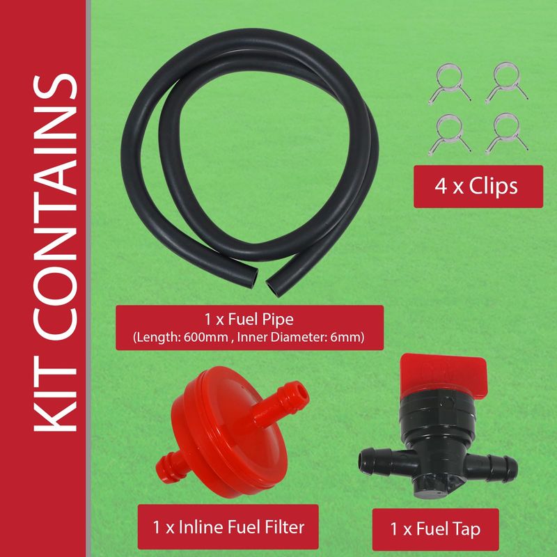 SPARES2GO Universal 60cm Fuel Inline Pipe Tank Connection Kit for ...