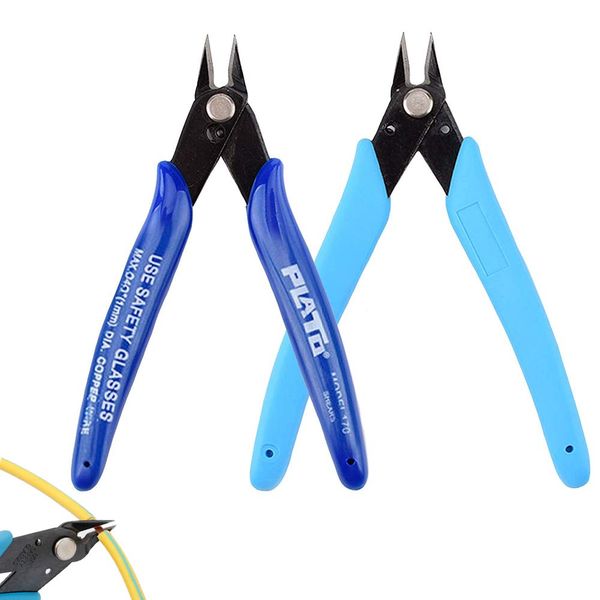 Flush Cutters, Side Cutters Wire Cutters Electrical Wire Snips Cable Cutter Side Cutters Precision Pliers Snips for Jewelry Craft DIY Coil Making,Model-Making Cutting 2PCS