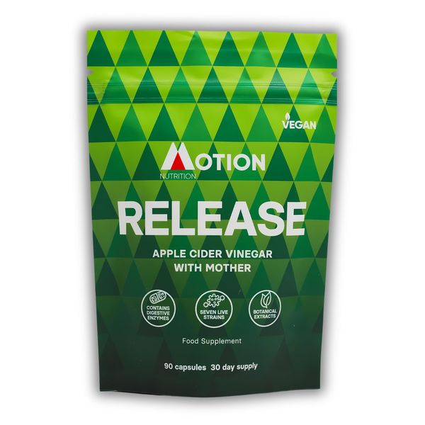 Motion Nutrition Release Apple Cider Chamomile Green Tea Digestive Enzymes Pribiotic Strains Capsules