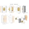 Ideal Security Model 703 Keyed Deadbolt for Storm and Screen Doors, Bright Brass