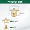 sourcing map 25 Pcs Metal Stud Rivets 12mm Star Shape Decoration Screw Back Studs, Gold