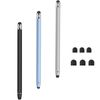 3 Pack Touch Screen Stylus Pen High Sensitivity Static Interchangeable Rubber Tip Capacitive Compatible for All Universal Touch Screen Devices