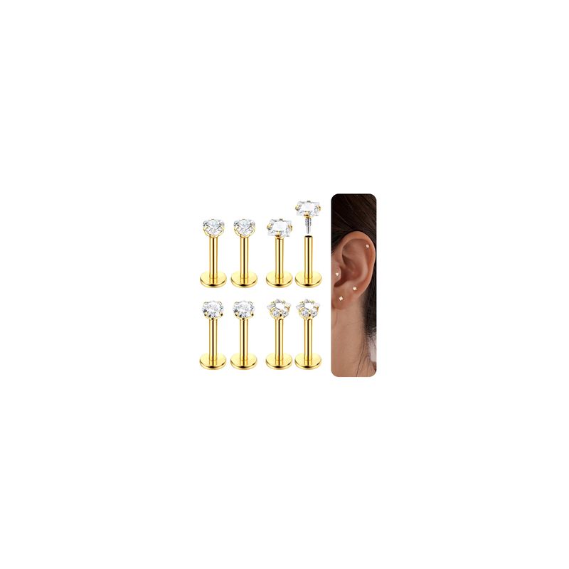 Roestvrijstalen kristal kraakbeen oorbel set 16G hart oor tragus piercing helix oorbellen hoepel bulk stud oorbellen piercing lot kopen vanaf een prijs van 1.1
