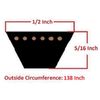 V Belt for A136 or 4L1380 ( Outer Length 138" x Width 1/2" ) V-Belt