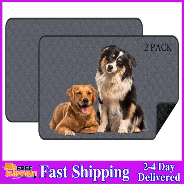 2 Pack Washable Dog Pee Pads, 24''x36'', Super Absorbent, Non-Slip Waterproof