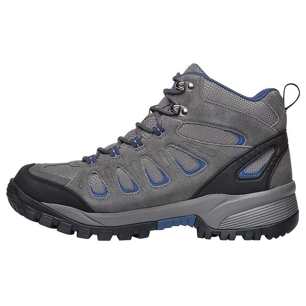 Propét Men'sRidge Walker Hiking Boot, Grey/Blue, 8.5 X-Wide