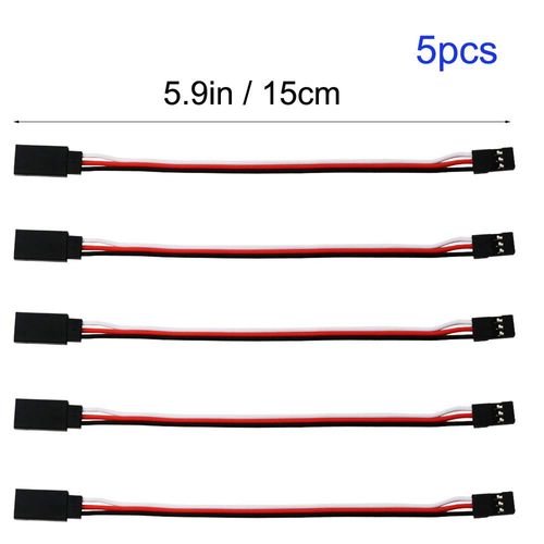 GTIWUNG 5pcs Servo Extension Cable (Male to Female) Servo Extension Cable JR Plug Servo Extension Lead Wire Cable Extension Lead Wire Extension Wire 5.9 in (150 mm) Length