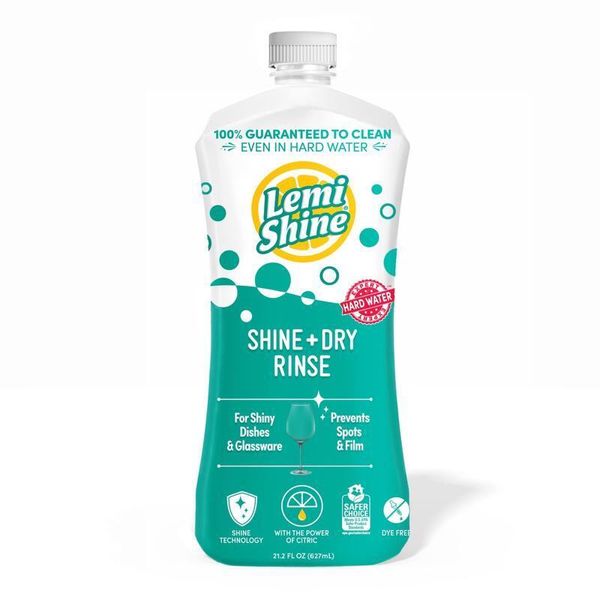 Lemi Shine 20121006 Lemon Dishwasher Rinse Aid Liquid 21.2 oz. (Pack of 6)