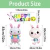 Oversized Easter Balloons 10 Pcs Easter Foil Helium Balloons for Kids, Easter Party Decorations Easter Bunny Rabbit Chick Easter Eggs Helium Balloons