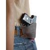 Barsony Quick Slide Gun OWB Brown Leather Holster for Taurus Millennium G2 Right