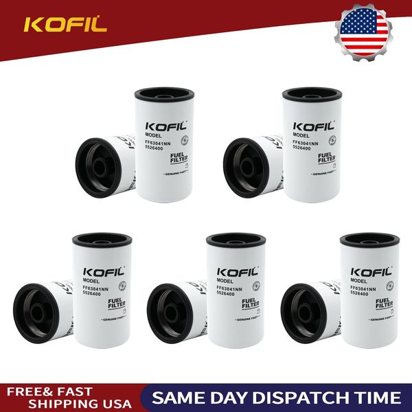 6set Replace FF63041NN Fuel Filter For Cummins 5526400 FF63041 FF63041NNEB US
