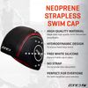 Zone3 Neoprene Strapless Swim Cap (Black/Red, Small)