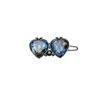 tamarusan (tamarusan) Blue Marble Double Heart Glance Chin Clip Hair Pins