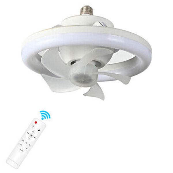 Adjustable Modern Led Ceiling Fan with Light E27 Bedroom Living Room Fan Lamp