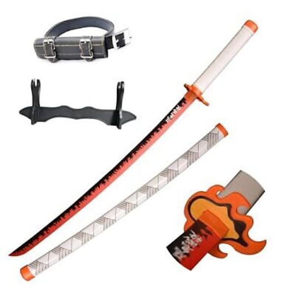 Cosplay Swords Samurai Sword, Katana Sword Plastic Toy 40" Rengoku Kyoujurou