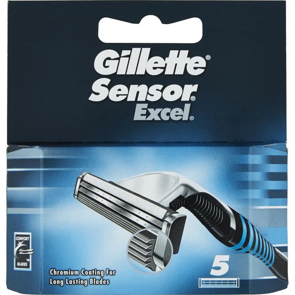 Gillette 97302251 Sensor Charging Excel, Pack of 5 Blades