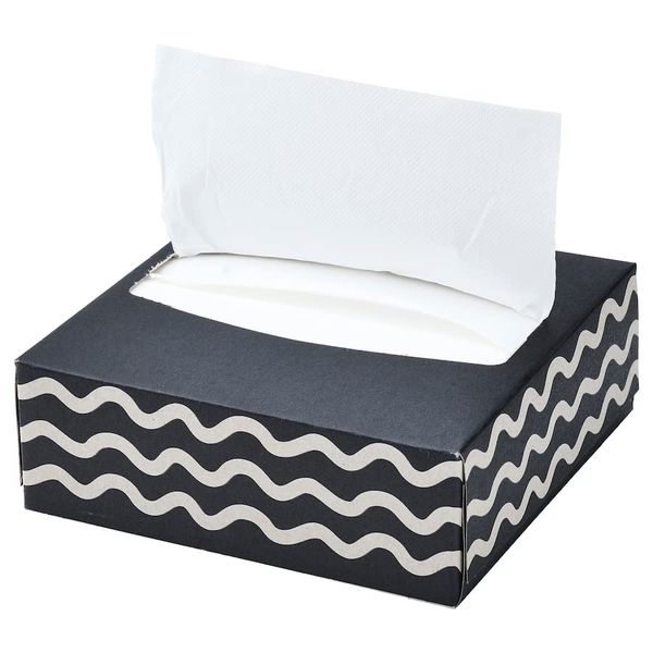 Paper Napkin, Patterned Light Brown/Black, 16x32 cm (4)