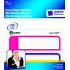 Avery Zweckform 6153 Sticky Name Badge Label Pad - White with Blue and Pink Borders